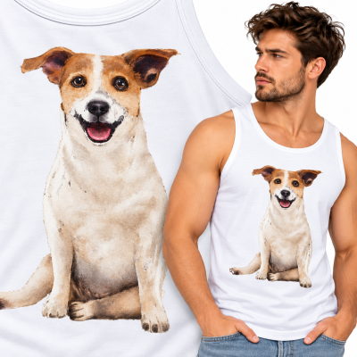 TANK TOP ZWIERZĘTA   JACK RUSSELL